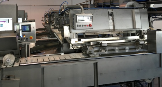 Infeeder connected to Cabinplant Gilling machine